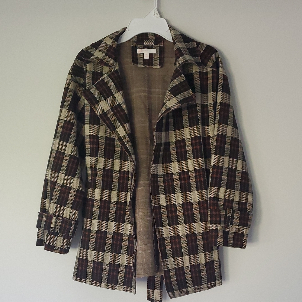 GBgirls Brown Plaid Blazer